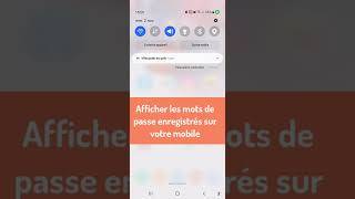 Afficher les mots de passe enregistrés sur votre mobile  Android amp iPhone [upl. by Hadleigh]