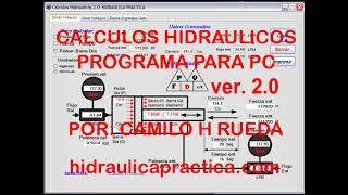 Calculos Hidraulicos ver 20 programa para PC [upl. by Ffilc]