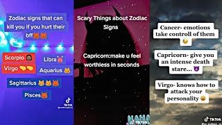 Zodiac signs tiktok  Scary Zodiac tiktoks part 46 [upl. by Panter]