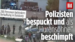 200 Personen behindern Verhaftung eines 18Jährigen in Duisburg Marxloh  Ärger mit Clan [upl. by Trik]