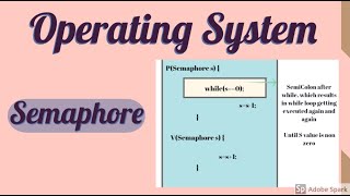 Semaphore in Operating System Binary and Counting Semaphore [upl. by Pierrette256]