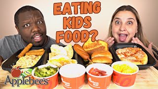 Eating The ENTIRE APPLEBEES KIDS MENU Food Review [upl. by Northrop]