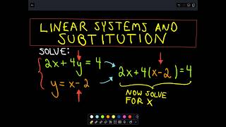 ❖ Solving Linear Systems of Equations Using Substitution ❖ [upl. by Kelda]