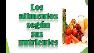 📌 LOS ALIMENTOS SEGÚN SUS NUTRIENTES 📌 EXPLICACIÓN [upl. by Ifok241]