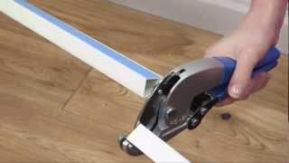 DLine Quarter Round Trunking Rachet Cutter Howto [upl. by Ecnaled]