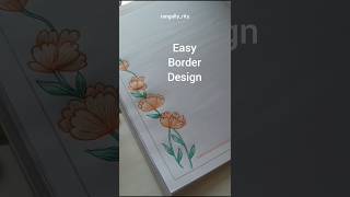 Easy border design art diy borderart easyborder frontpagedesigndrawing borderpattern simple [upl. by Ronalda]