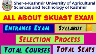 SKUAST 2021  Entrance Exam  Eligibility  Total Seats  Syllabus [upl. by Pris]