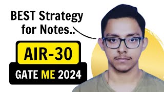 GATE Mechanical Topper shares BEST Strategy amp Tips for Notes Making  Exergic Student [upl. by Leisam]