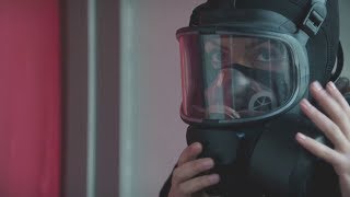 Woman with mask AND gas mask VS terrorists HD [upl. by Notsecnirp]