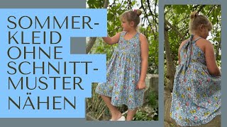 Sommerkleid ohne Schnittmuster nähen  DIY mit Annas Nähschule [upl. by Gosser]