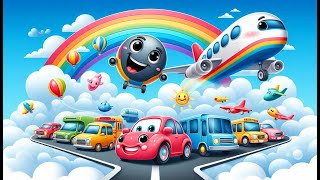 Transportation Song An Entertaining Adventure for Kids  Cars Trains and Planes Music by Cocomeln [upl. by Llednor243]