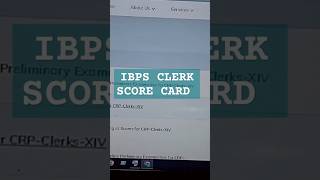 IBPS CLERK SCORE CARD 2024 [upl. by Nosam]