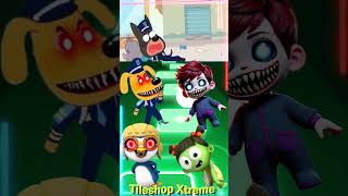 Sheriff Labrador 🆚 Bebefinn 🆚 Pororo 🆚 Spookiz Monster Transformtation  coffindance tileshop [upl. by Swithin]