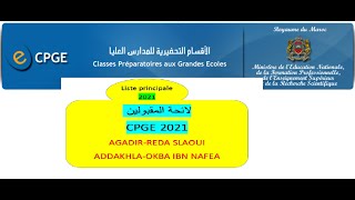 RESULTAT CPGE Lycée AGADIR ET ADDAKHLA 2021MPSI PCSI ECT ECS TSI [upl. by Orazio]