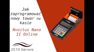 Jak zaprogramować nowy towar na kasie Novitus Nano II Online [upl. by Siocnarf]