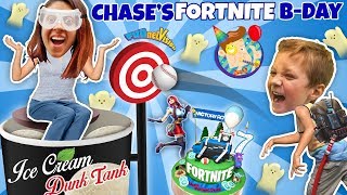 Chases 7th Birthday  Mommy Ice Cream Dunk Tank FUNnel Fam Vlog [upl. by Sugar83]