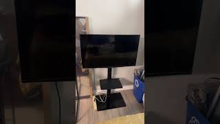 FITUEYES Floor TV Stand Unboxing  Setup [upl. by Dnalyr]