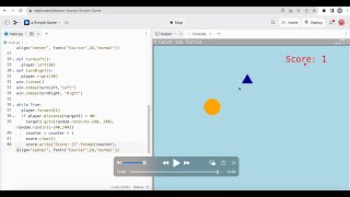 Python Turtle 2  A Simple Game [upl. by Mcquoid]