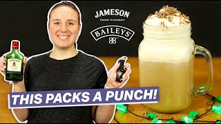 How To Make Irish Coffee with Baileys Whipped Cream Jameson Whiskey [upl. by Dnalkrik]