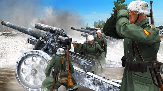 Huge German Artillery Defense in NEW Update  Call to Arms Gates of Hell Battle Simulator [upl. by Waddington]