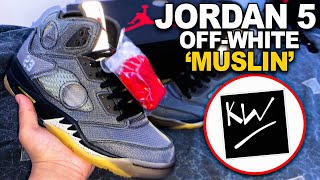 Jordan 5 Off White Muslin  Kickwho Godkiller Sneaker Unboxing amp Review [upl. by Nahgaem]