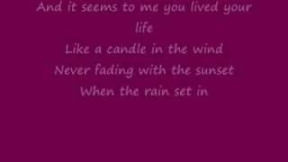 Elton John  Candle In The Wind Lyrics [upl. by Cumine757]