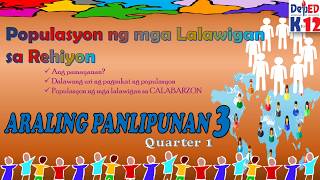 Populasyon ng mga Lalawigan sa Rehiyon with Activities AP3 Aralin 6 Q1 [upl. by Adrea638]