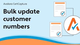 Bulk update customer numbers  CertCapture [upl. by Airdnna]