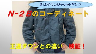 【90年代ファッション】N2Bジャケットのコーディネート検証！冬はダウンだけなのかアメカジ飯編 [upl. by Anihc]