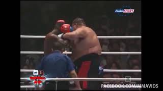 Dutch Kickboxer Remy Bonjasky vs Sumo Wrestler Akebono [upl. by Gregorius]