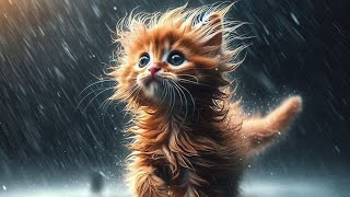 Braving the Storm The Tale of a Courageous Kitten cat kitten story cute [upl. by Akeenahs412]