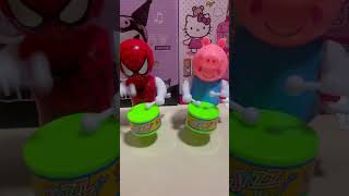 🌈🌈Spider and peppa pig drummerstrendingshorts youtubeshorts asmrsounds shorts [upl. by Normy204]