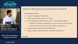 2019 EuroLLVM Developers’ Meeting Mehdi amp Vasilache amp Zinenko “Building a Compiler with MLIR” [upl. by Rayner]