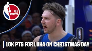 Luka Doncic reaches 10000 career points 😱📈  NBA on ESPN [upl. by Eireva]