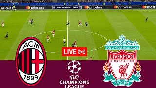 LIVE AC Milan vs Liverpool UEFA Champions League 2425 Full Match  VideoGame Simulation [upl. by Allekram]