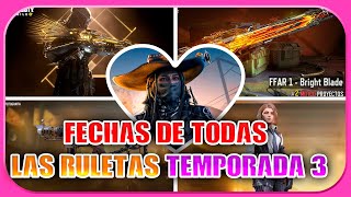 FECHAS DE TODAS LAS RULETAS DE LA TEMPORADA 3  2024 de Call Of Duty Mobile ¡No te lo Pierdas [upl. by Llehsar]