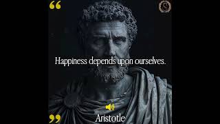 quotHappiness depends upon ourselvesquot Aristotle quotes motivation stoicism dailystoic aurelius [upl. by Einnej]