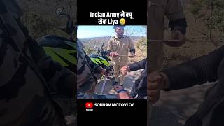 Indian Army Soldier Ne Rok Liye Road Me 🥲 shorts indianarmy motovlog [upl. by Rezzani]