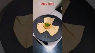 Aloo three layered triangle shaped shorts parathalovers trending [upl. by Utham923]