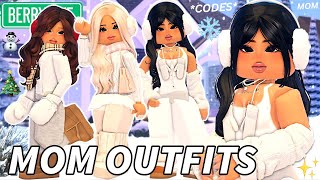 MOM WINTER OUTFITS amp CHRISTMAS CODES Tutorial For Berry Avenue [upl. by Adnoek]