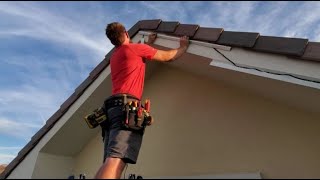 Installing EverLights Channel On A Peak  DIY Permanent Christmas Light permanentchristmaslights [upl. by Anoved]