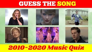 2010s Music Hit Quiz  Guess The Song 2010 to 2020 [upl. by Rheims]