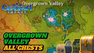 ALL CHESTS NEAR OVERGROWN VALLEY GUIDE  Genshin Impact [upl. by Nuriel]