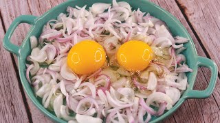 New Recipe  Mix Egg With Onion Make This Amazing Omelette  Tstoveshorts [upl. by Leahcimnaes]