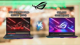 ROG Strix G15 Advantage Edition G513QY vs ROG Strix G15 G513Q 2021  AMD Radeon or NVIDIA [upl. by Aneekat]