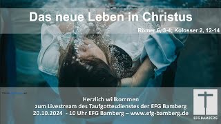 Gottesdienst EFG Bamberg 20102024 Livestream [upl. by Nehtanoj]