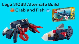 Lego 31088 Alternate Build Crab and Fish Tutorial [upl. by Fulcher]