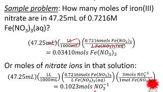 Moles From Concentration amp Volume [upl. by Aicilyt]