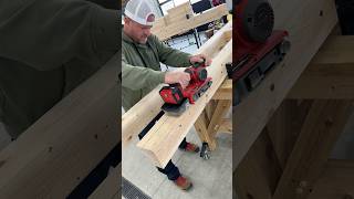 Trying out the ​⁠einhellcanada cordless belt sander on these beams after glue up woodworking [upl. by Eugaet894]