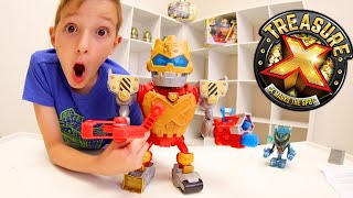 Father amp Son ROBOT TREASURE HUNT Rust Science Experiment [upl. by Catima243]